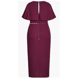 City Chic dress Enchantment Maxi burgundy size XL 22 DEFECT